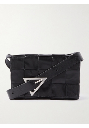 Bottega Veneta - Cassette Mini Intrecciato Leather Messenger Bag - Men - Black
