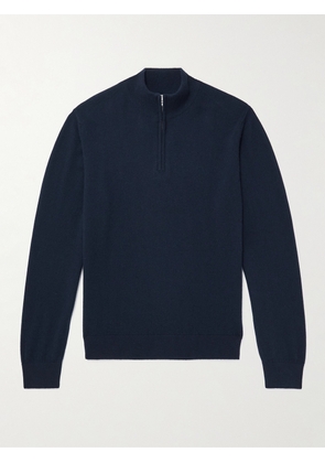 Sunspel - Cashmere Half-Zip Sweater - Men - Blue - S
