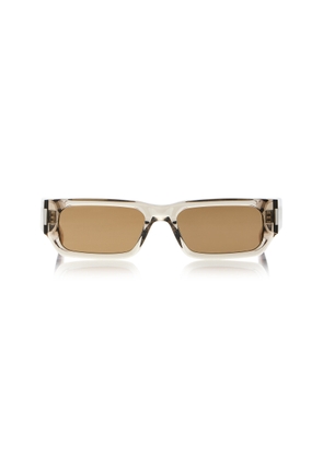 Saint Laurent - Rectangular-Frame Acetate Sunglasses - Neutral - OS - Moda Operandi