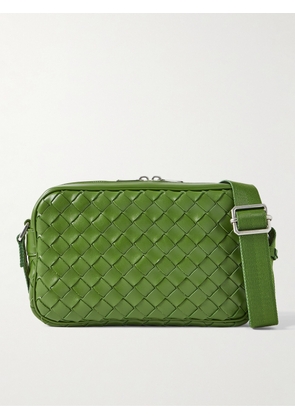 Bottega Veneta - Intrecciato Leather Messenger Bag - Men - Green