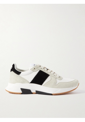 TOM FORD - Jagga Suede and Mesh Sneakers - Men - White - UK 6