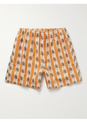BODE - Wide-Leg Printed Woven Shorts - Men - Orange - M/L