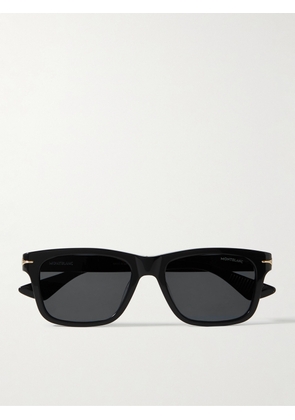 Montblanc - Square-Frame Acetate Sunglasses - Men - Black
