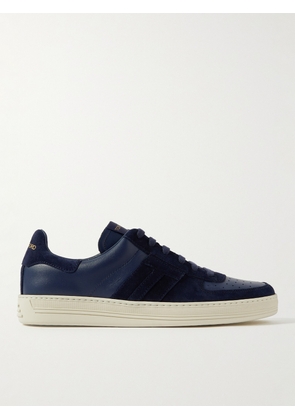 TOM FORD - Radcliffe Suede and Leather Sneakers - Men - Blue - UK 6