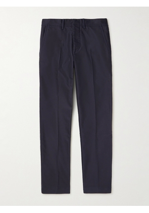 TOM FORD - Slim-Fit Pleated Cotton-Twill Chinos - Men - Blue - UK/US 30