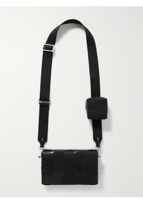 Bottega Veneta - Cassette Intrecciato Leather Messenger Bag - Men - Black