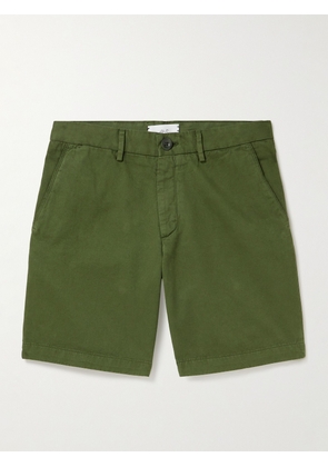 Mr P. - Straight-Leg Cotton-Twill Shorts - Men - Green - 28