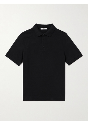 Mr P. - Organic Cotton-Piqué Polo Shirt - Men - Black - XS