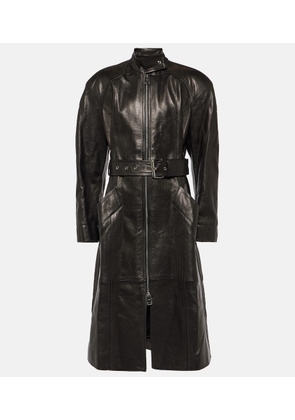 Khaite Bobbie leather coat