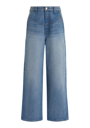 Brandon Maxwell - Olivia High-Waisted Wide-Leg Jeans - Medium Wash - 29 - Moda Operandi