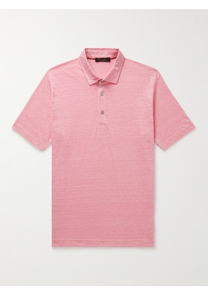 Loro Piana - Linen-Jersey Polo Shirt - Men - Pink - S