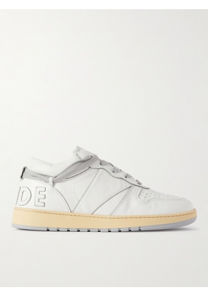 Rhude - Rhecess Distressed Leather Sneakers - Men - White - US 7