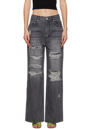 DRAE Gray Distressed Jeans