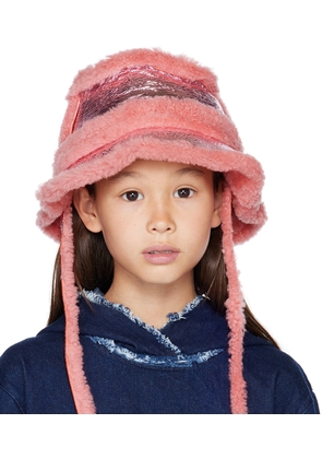 M'A Kids Kids Pink Leather Bucket Hat