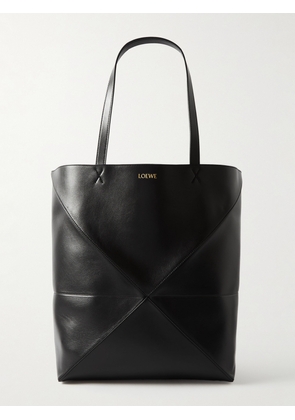 LOEWE - Puzzle Large Panelled Leather Tote Bag - Men - Black