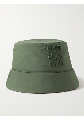 LOEWE - Logo-Appliquéd Padded Nylon Bucket Hat - Men - Green - 57