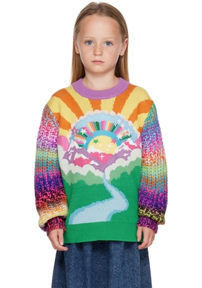 Stella McCartney Kids Multicolor Embroidered Rainbow Sweater