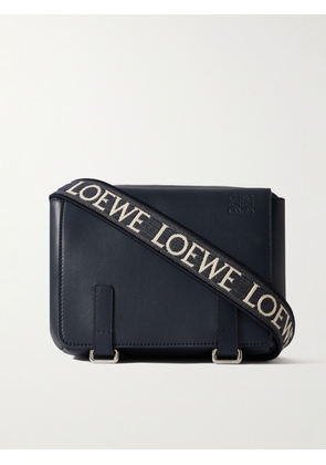 LOEWE - Military Leather Messenger Bag - Men - Blue