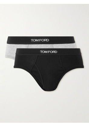 TOM FORD - Two-Pack Stretch-Cotton and Modal-Blend Briefs - Men - Multi - S