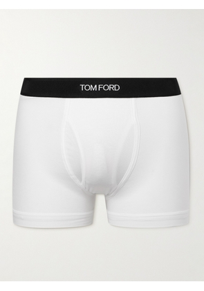 TOM FORD - Stretch-Cotton and Modal-Blend Boxer Briefs - Men - White - S
