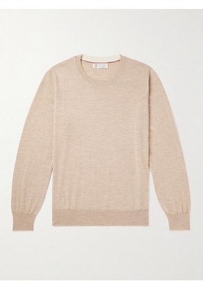 Brunello Cucinelli - Wool and Cashmere-Blend Sweater - Men - Neutrals - IT 46
