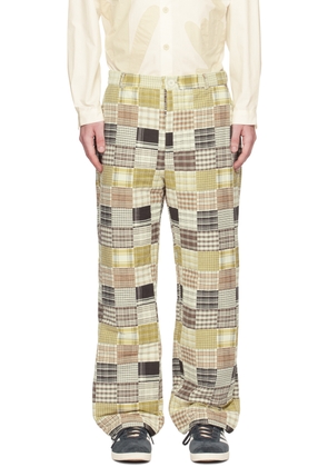 XENIA TELUNTS Brown Patchwork Trousers