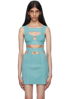 Herve Leger BlueRecycled Rayon Tank Top