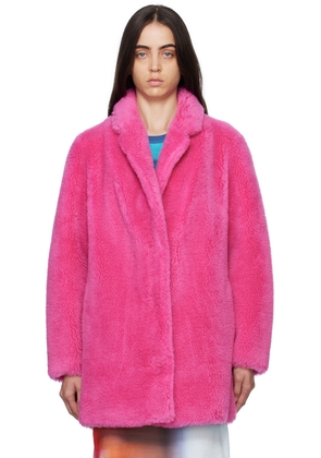 Yves Salomon - Meteo Pink Notched Lapel Coat