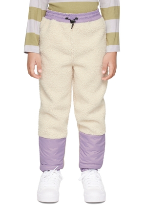 K-Way Kids Purple & Off-White Paneled Lounge Pants