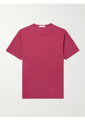 Mr P. - Garment-Dyed Cotton-Jersey T-Shirt - Men - Burgundy - XS