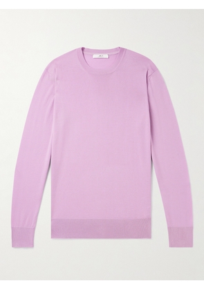 Mr P. - Slim-Fit Merino Wool Sweater - Men - Pink - XS