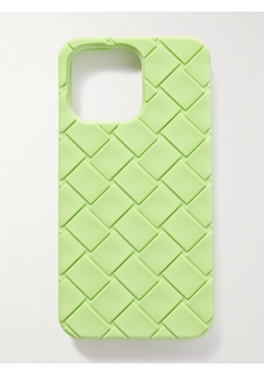 Bottega Veneta - Intrecciato Rubber iPhone 14 Pro Max Case - Men - Green