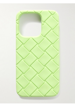 Bottega Veneta - Intrecciato Rubber iPhone 14 Pro Case - Men - Green