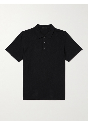Theory - Bron Cotton-Jersey Polo Shirt - Men - Black - XS
