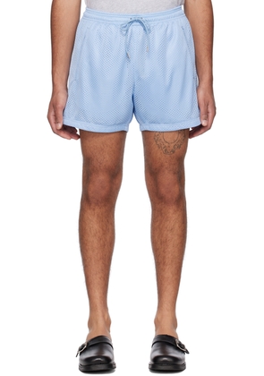 Second/Layer Blue Drawstring Shorts