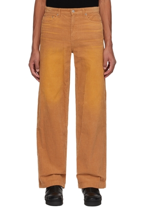 We11done Tan Wide-Leg Trousers