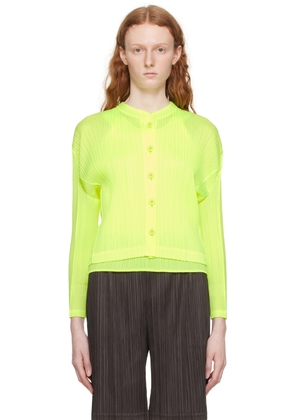 PLEATS PLEASE ISSEY MIYAKE Yellow Monthly Colors March Cardigan