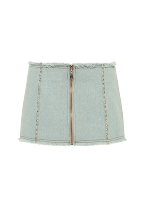 SIEDRÉS - Loran Crystal-Embellished Mini Skirt - Blue - EU 40 - Moda Operandi