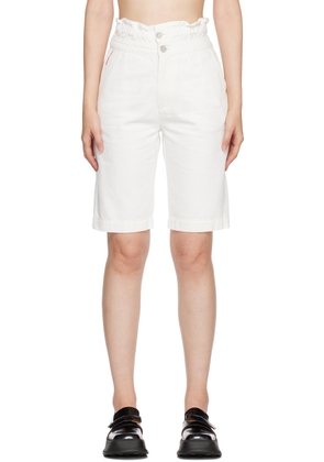 SHUSHU/TONG SSENSE Exclusive White Mid-Length Denim Shorts