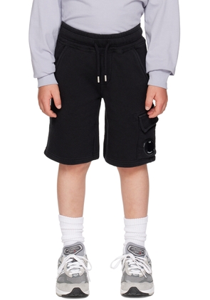C.P. Company Kids Kids Black Basic Cargo Shorts