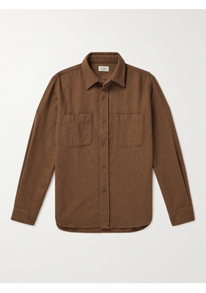 Hartford - Percey Recycled Wool-Blend Flannel Overshirt - Men - Brown - S