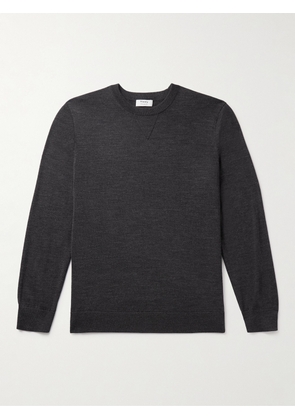 Theory - Lucas Ossendrijver Shell-Trimmed Merino Wool-Blend Sweater - Men - Black - XS