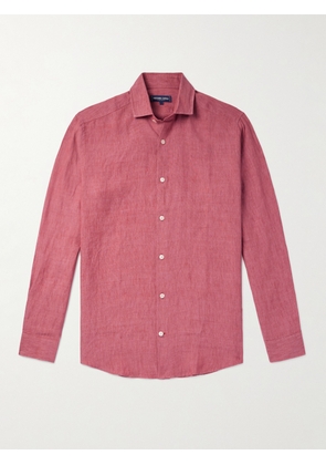 Frescobol Carioca - Antonio Cutaway-Collar Linen Shirt - Men - Red - S