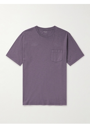 Hartford - Pocket Garment-Dyed Cotton-Jersey T-Shirt - Men - Purple - S