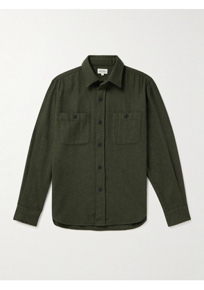 Hartford - Percey Recycled Wool-Blend Flannel Overshirt - Men - Green - S