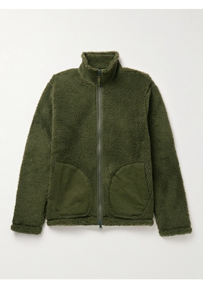 Hartford - Dorian Cotton Twill-Trimmed Fleece Jacket - Men - Green - S