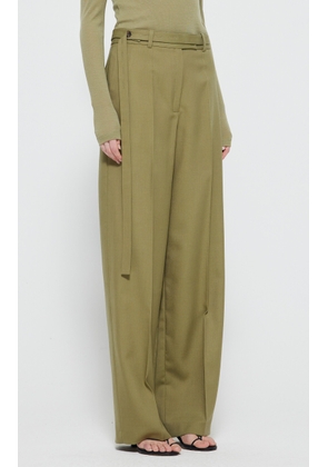 Róhe - Belted Relaxed Pants - Green - FR 38 - Moda Operandi