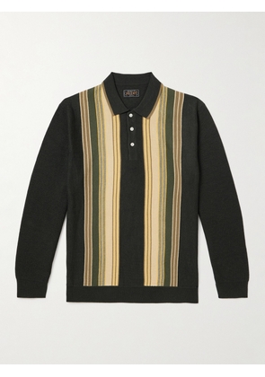 Beams Plus - Striped Wool Polo Shirt - Men - Green - S