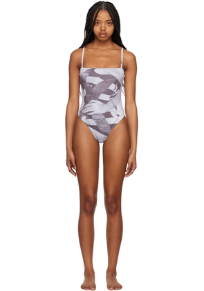 ELLISS Gray Reach To The Sky One-Piece Swimsuit