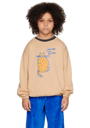 Bonmot Organic Kids Beige 'Sponser' Sweatshirt